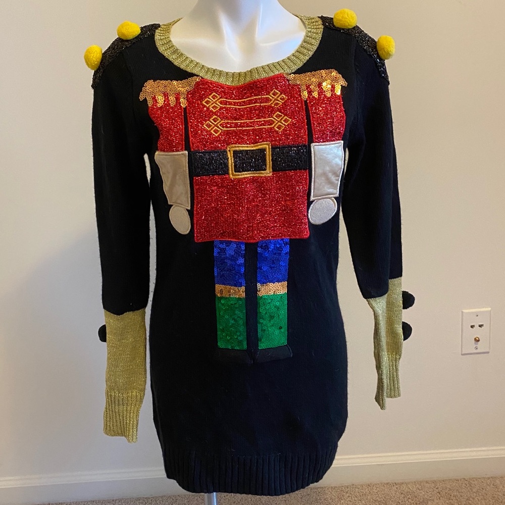 Christmas Ugly Sweater Dress Nutcracker